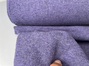 Strik - uld jersey, violet meleret, restestykke på 80 cm